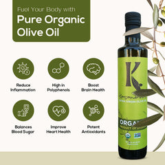 Kasandrinos polyphenol-rich olive oil drops emphasize flavor boost.