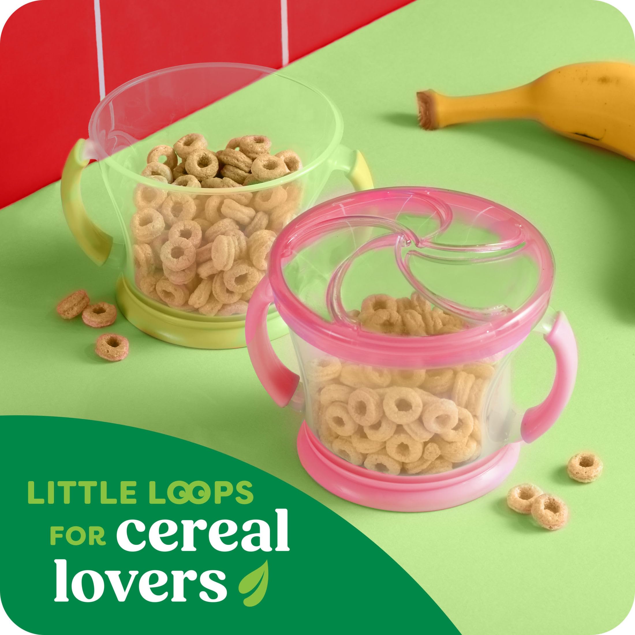 Kashi Apple Cinnamon Loops close-up, highlighting whole grain and fiber.