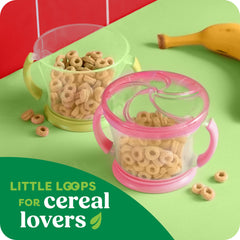 Kashi Apple Cinnamon Loops close-up, highlighting whole grain and fiber.