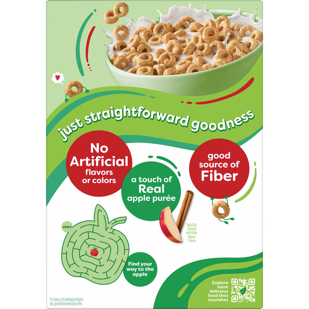 Kashi Apple Cinnamon Loops packaging, great for pantry and on-the-go.