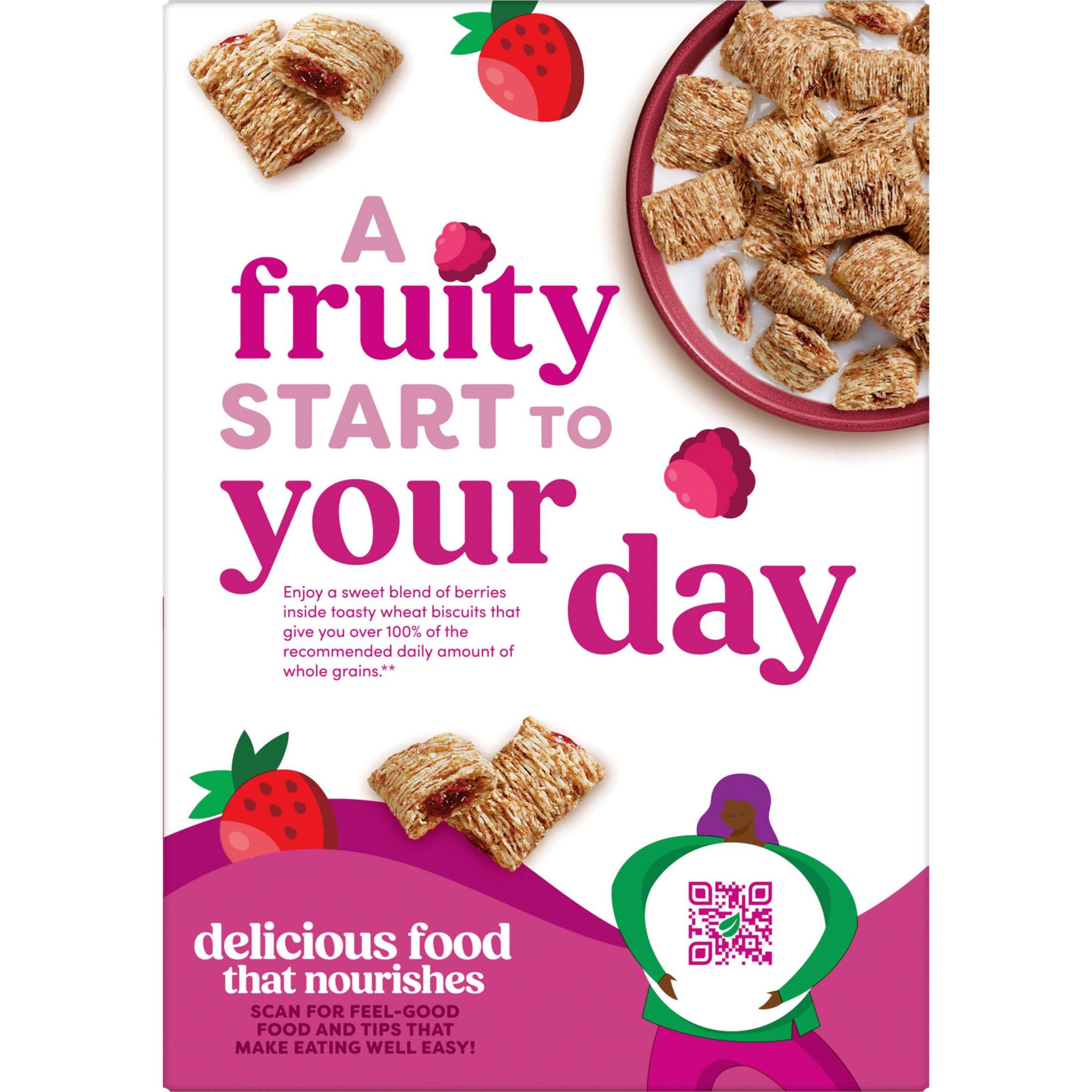 Family-friendly scene with Kashi Berry Fruitful at a breakfast table