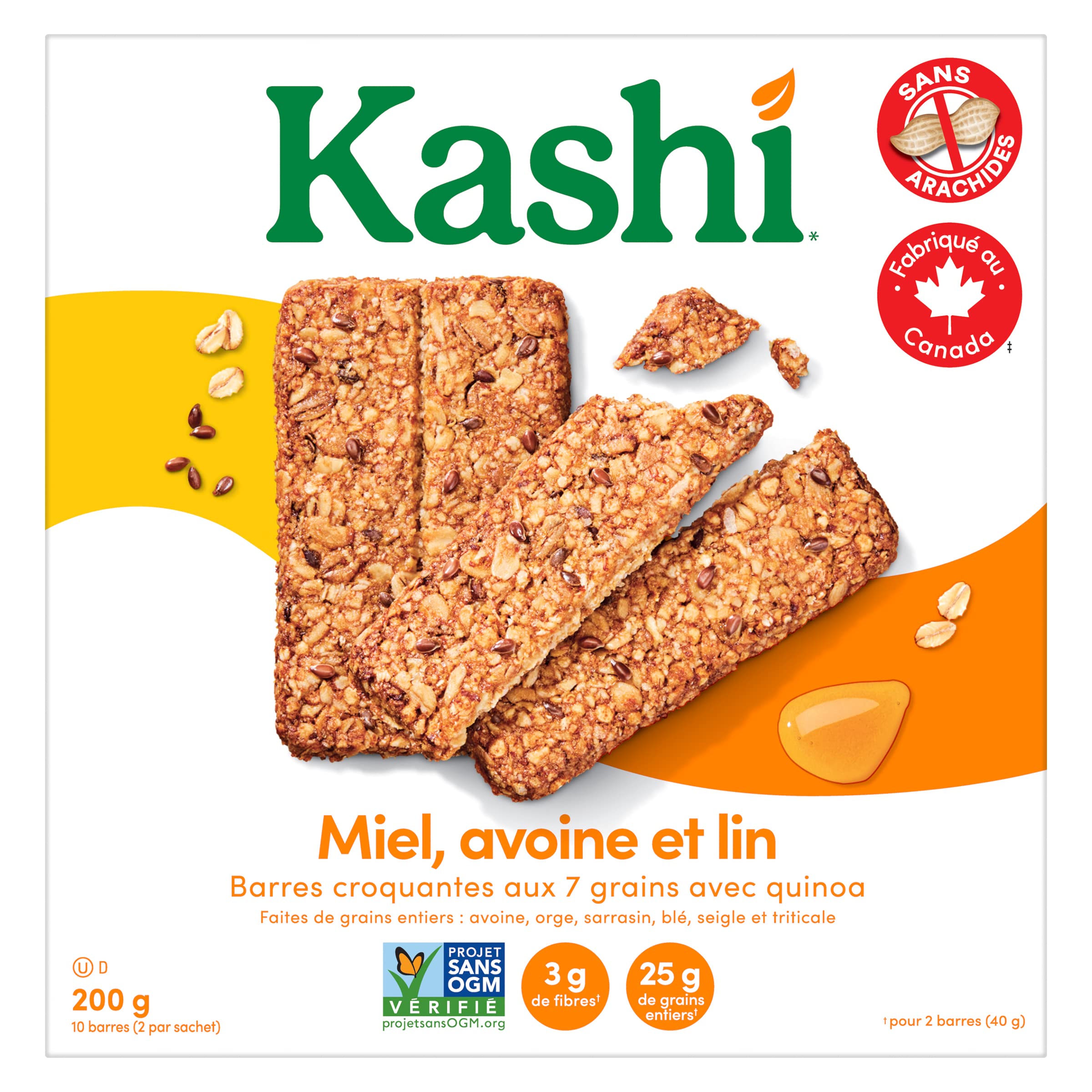Box packaging with 10 bars for work or school.