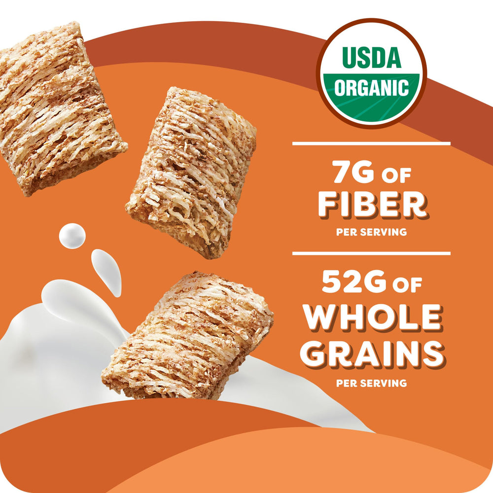 Kashi Cinnamon Harvest box open to reveal dry, crunchy cereal