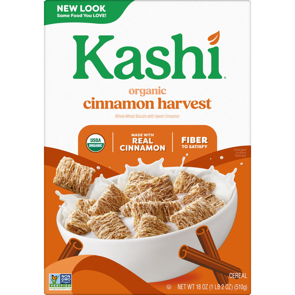 Kashi Cinnamon Harvest kids-friendly breakfast with bowls ready