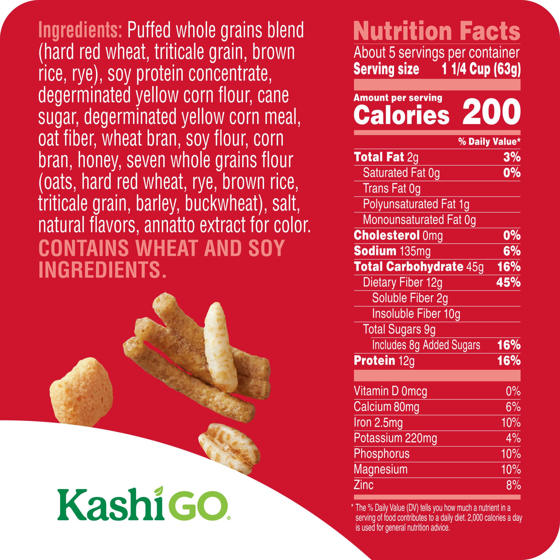 Kashi GO Original crispy squares with fiber-rich crunch
