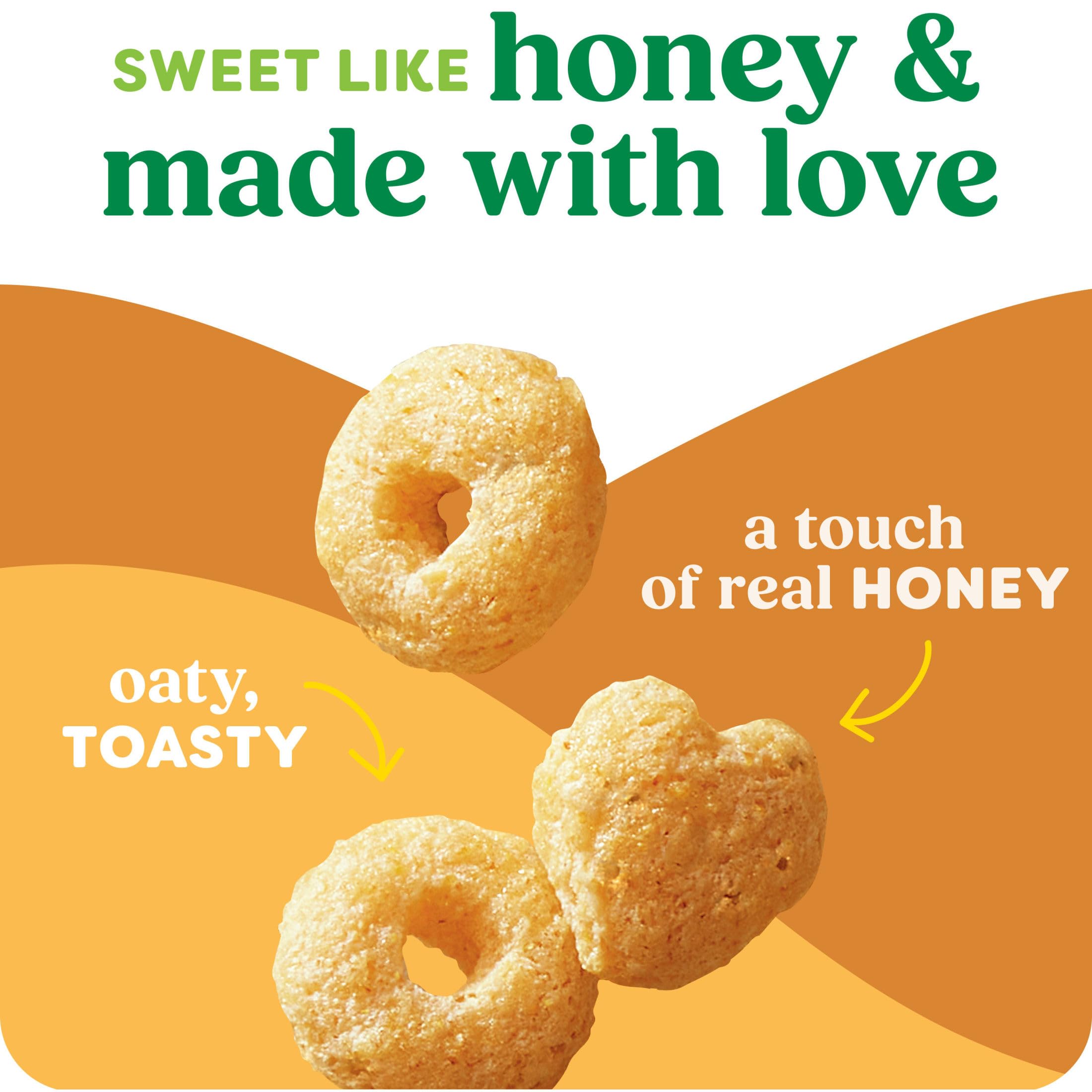 Pouring milk over Kashi Honey Toasted cereal