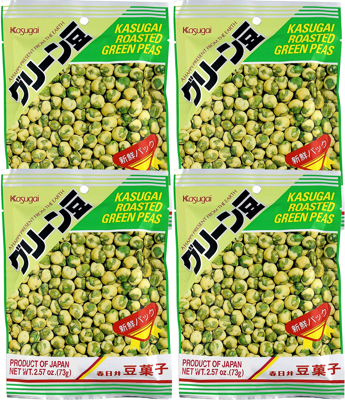 Kasugai Green Peas 4-pack bags ready-to-snack on the go