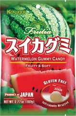 Kasugai Watermelon gummy 107g pack with juicy texture for a fruity snack