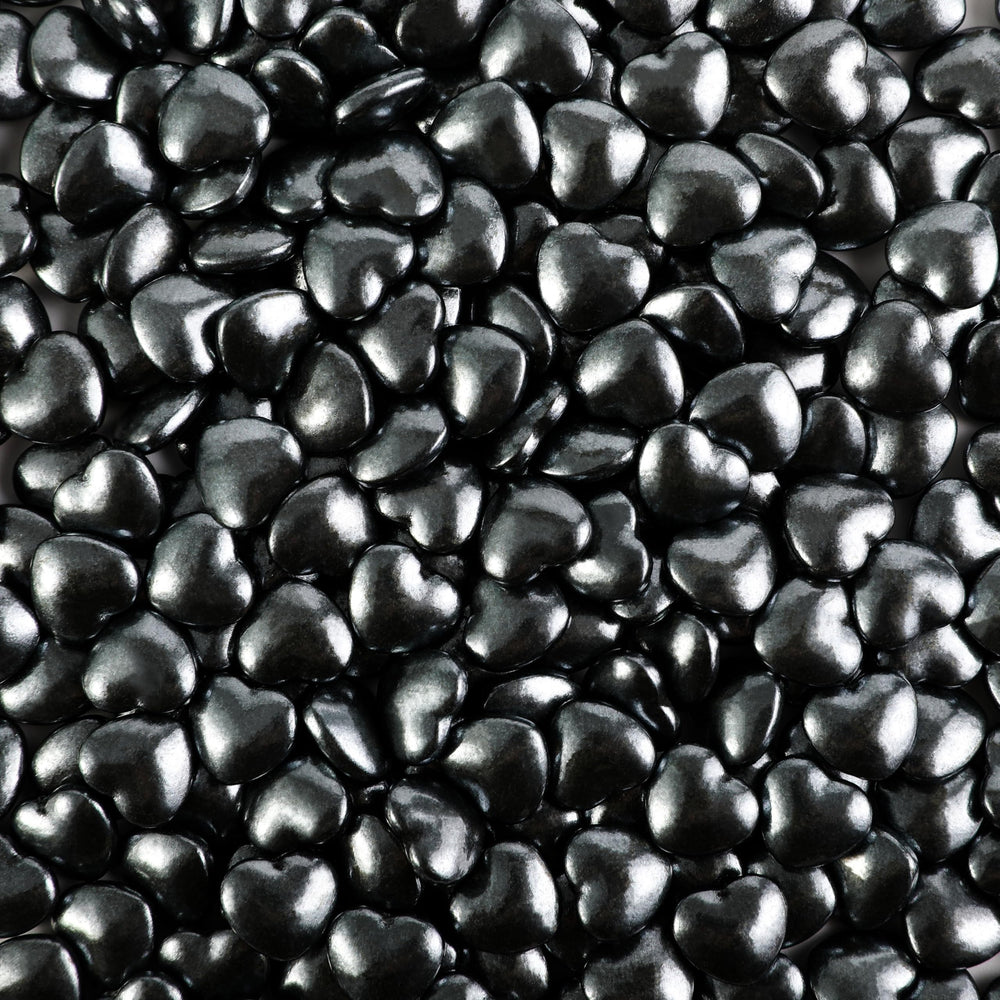 Kasvan Black Heart Sprinkles pearl candies ideal for cupcakes and ice cream