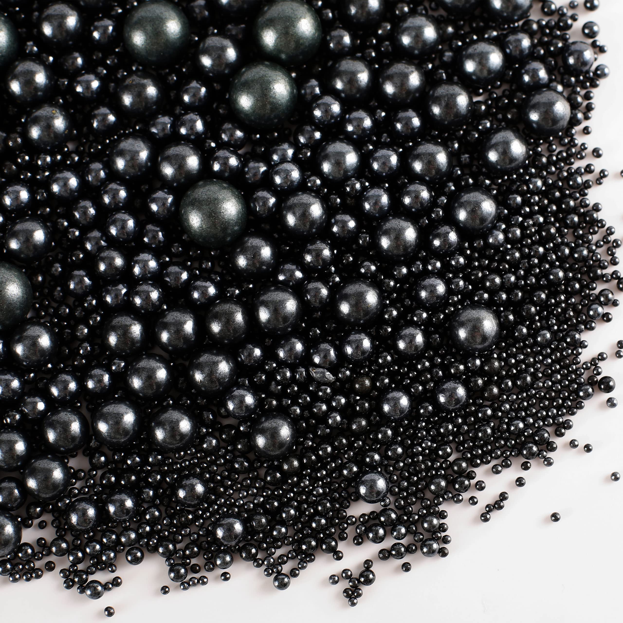 Kasvan Black Pearl Sugar bottle for cake decorating and gifting.
