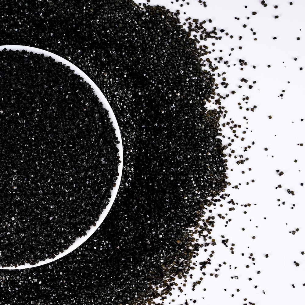 Cookies dusted with KASVAN black sugar crystals for elegant detail