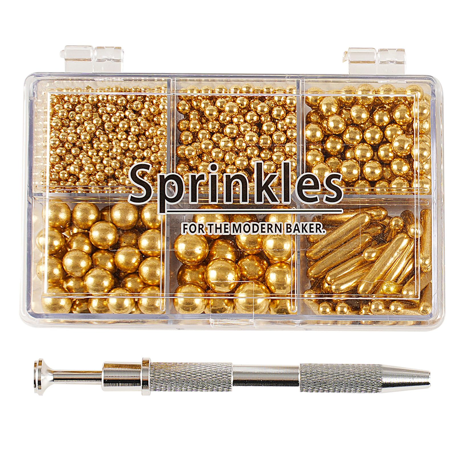 Kasvan Gold Mix Sprinkles box adds festive sparkle to cakes and desserts.