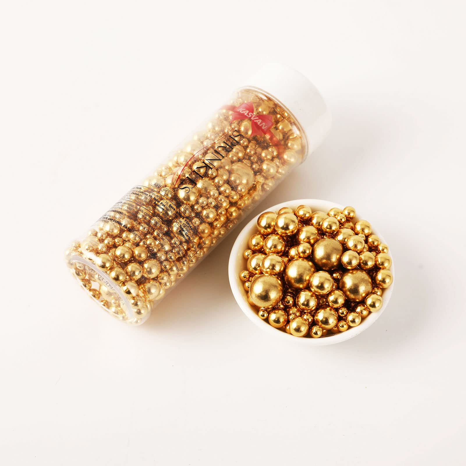 Kasvan Gold pearls provide dependable edible decor for home bakers