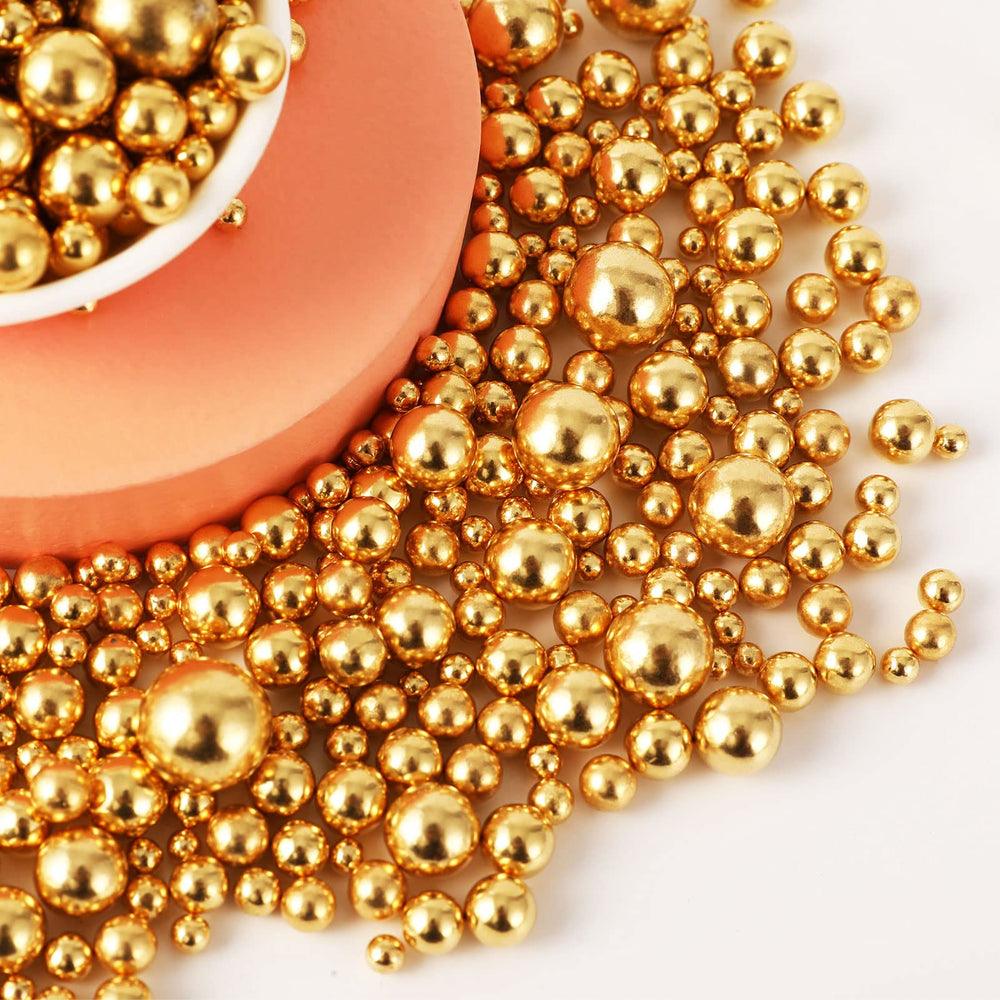 Kasvan Gold Pearl Sugar mixed sizes decorate cakes with elegant texture