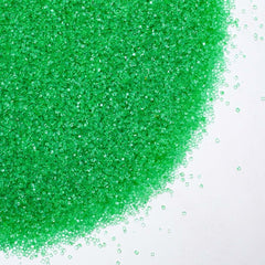 Kasvan Green Sanding Sugar Crystals on cupcakes – vibrant sparkly topping.