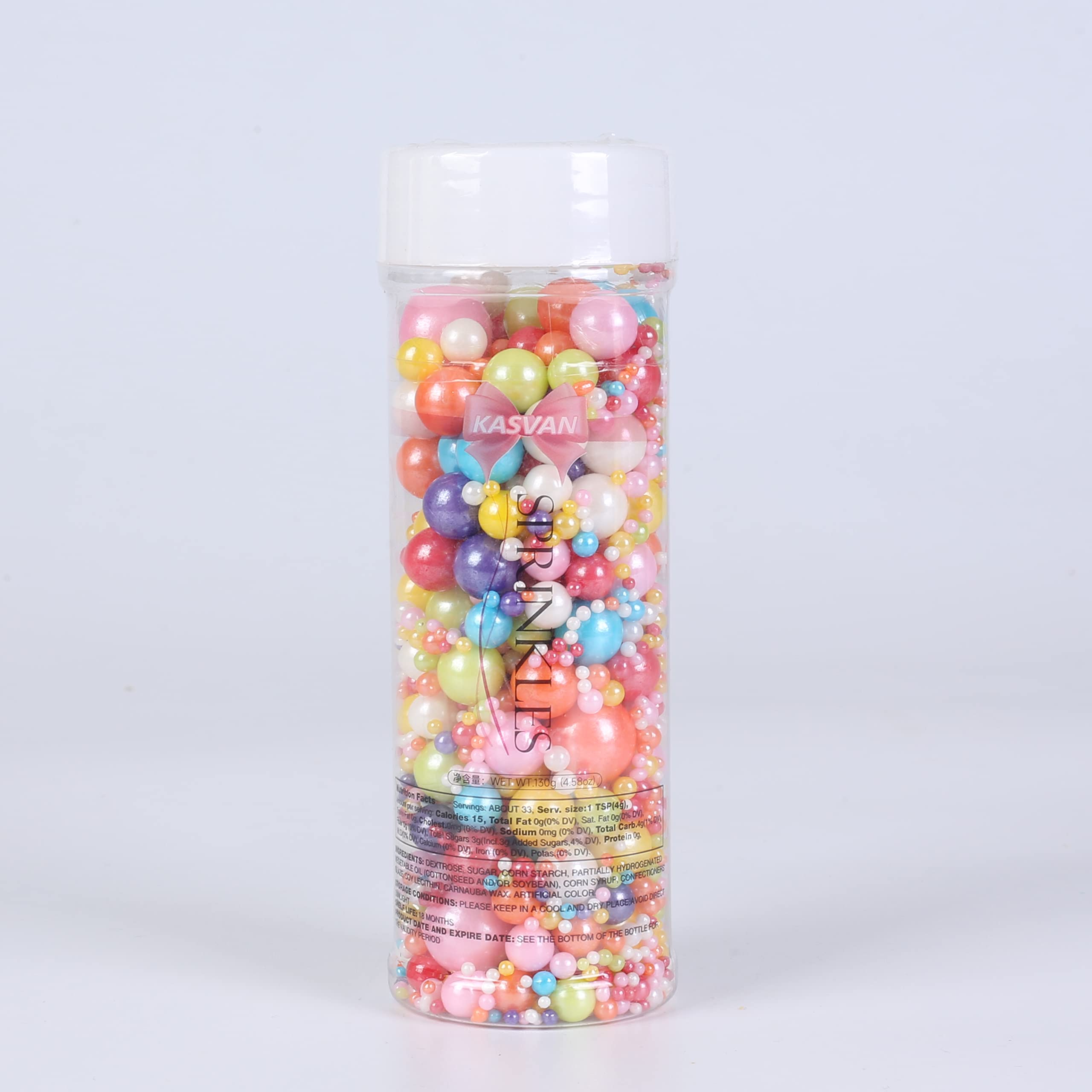Kasvan mixed pearl sugar sprinkles ideal for weddings and parties.