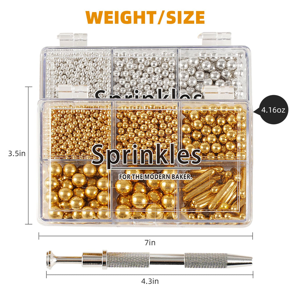 Kasvan mixed-size pearls ranging 2–10mm for versatile cake and dessert decoration.