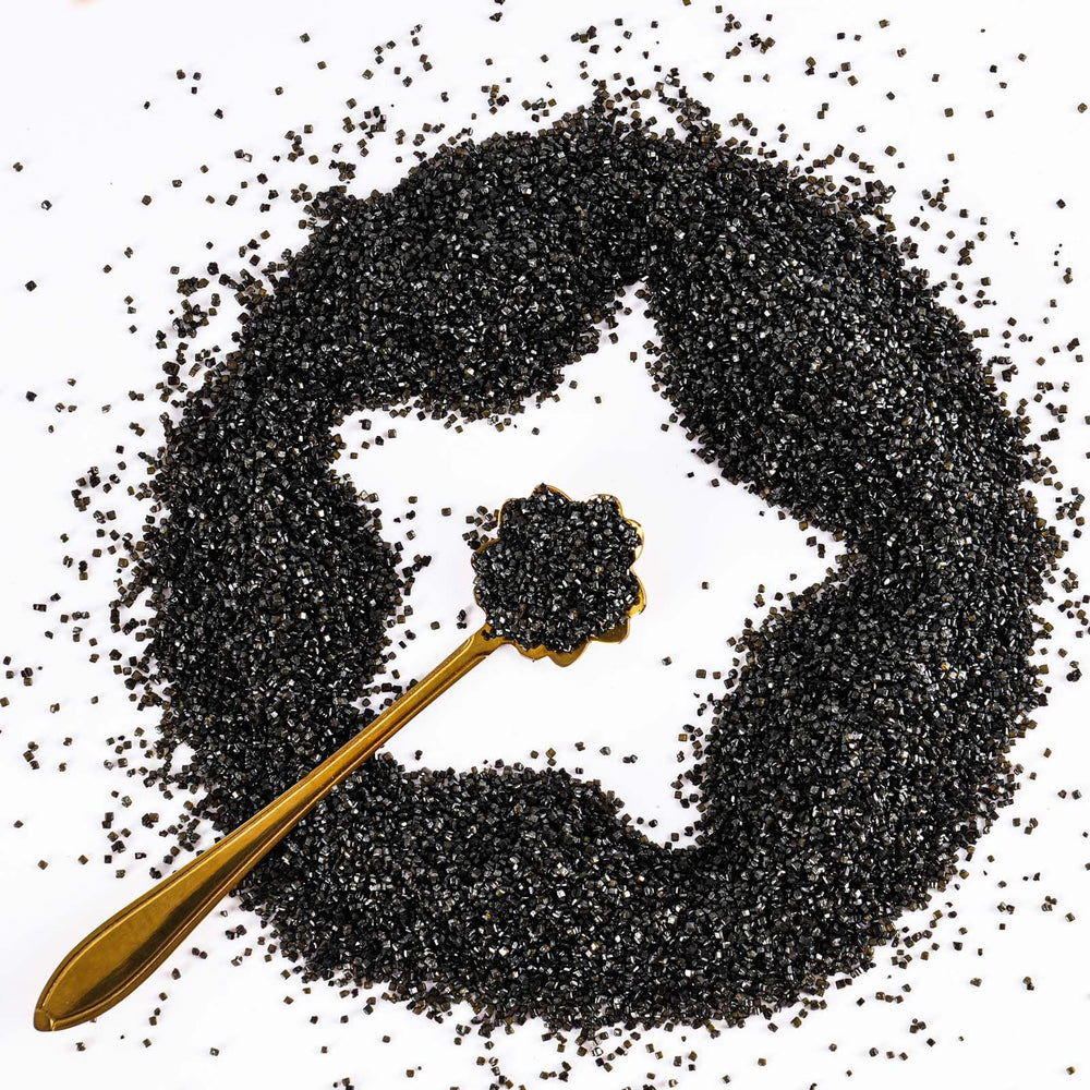 Party desserts enhanced with KASVAN black sugar sprinkles