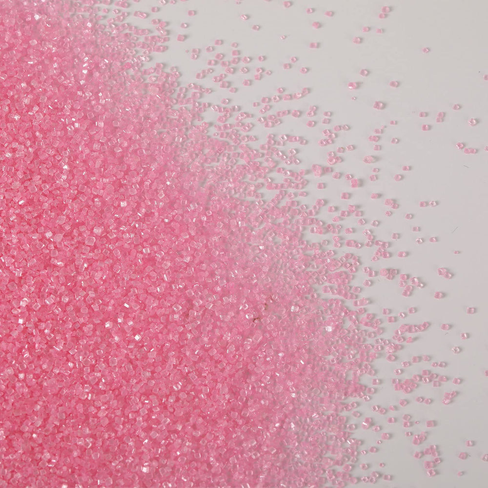 Kasvan Pink Sanding Sugar on cupcakes for festive color