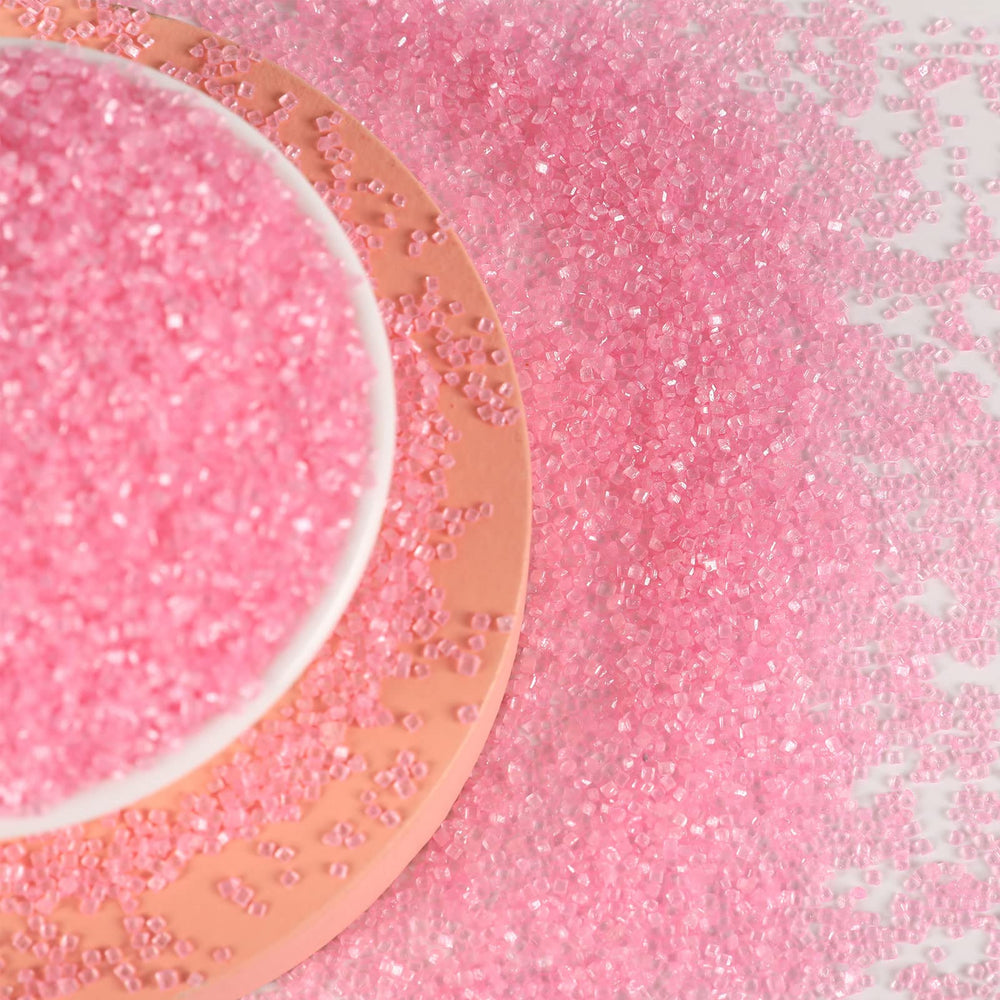 Kasvan Pink Sanding Sugar sprinkled on cookies for texture