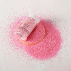 Kasvan Pink Sanding Sugar on ice cream creates edible sparkle