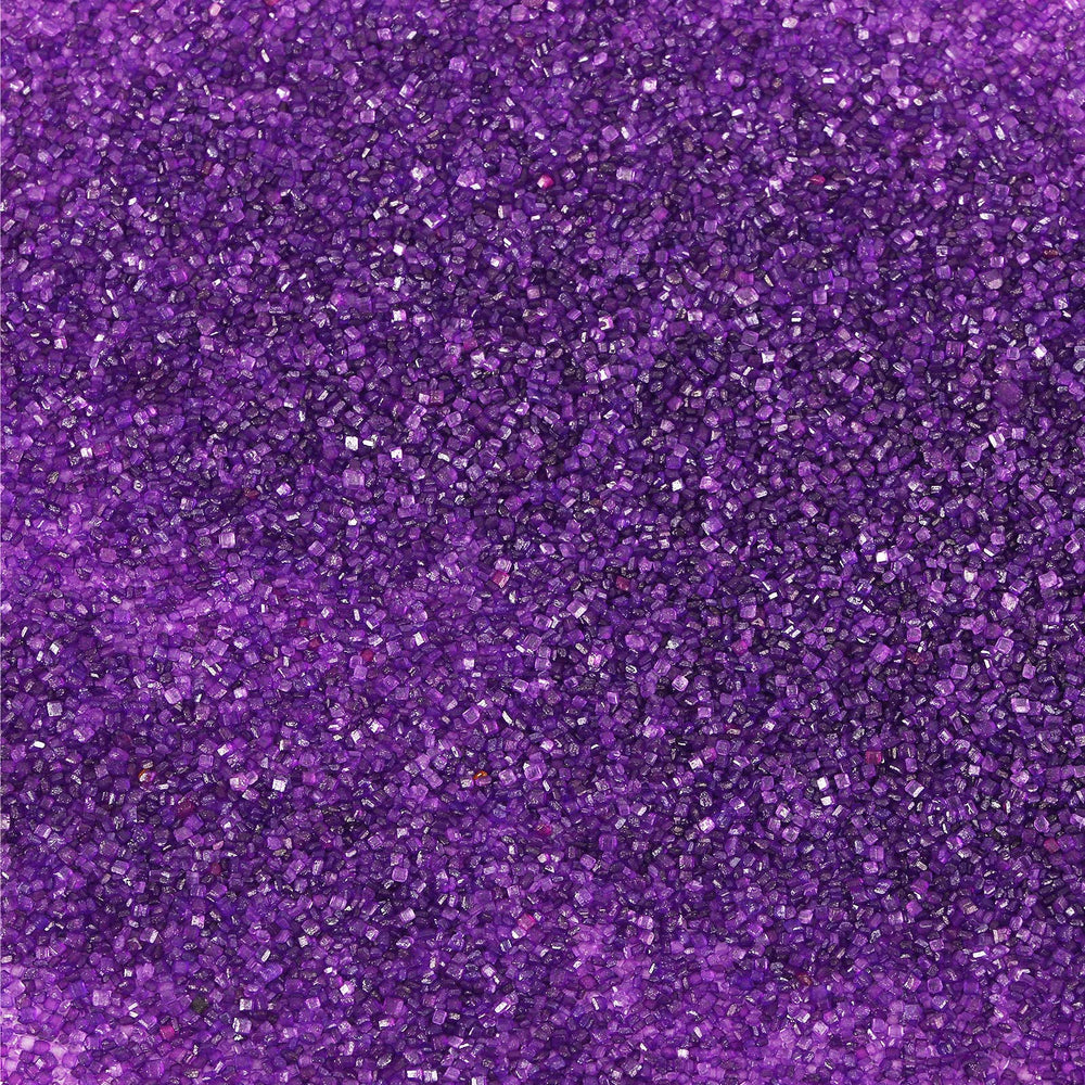 Kasvan purple sanding sugar bottle for vibrant cake decorations.
