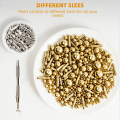 Kasvan silver edible pearls 118g, crystal clear finish for elegant cookie accents.