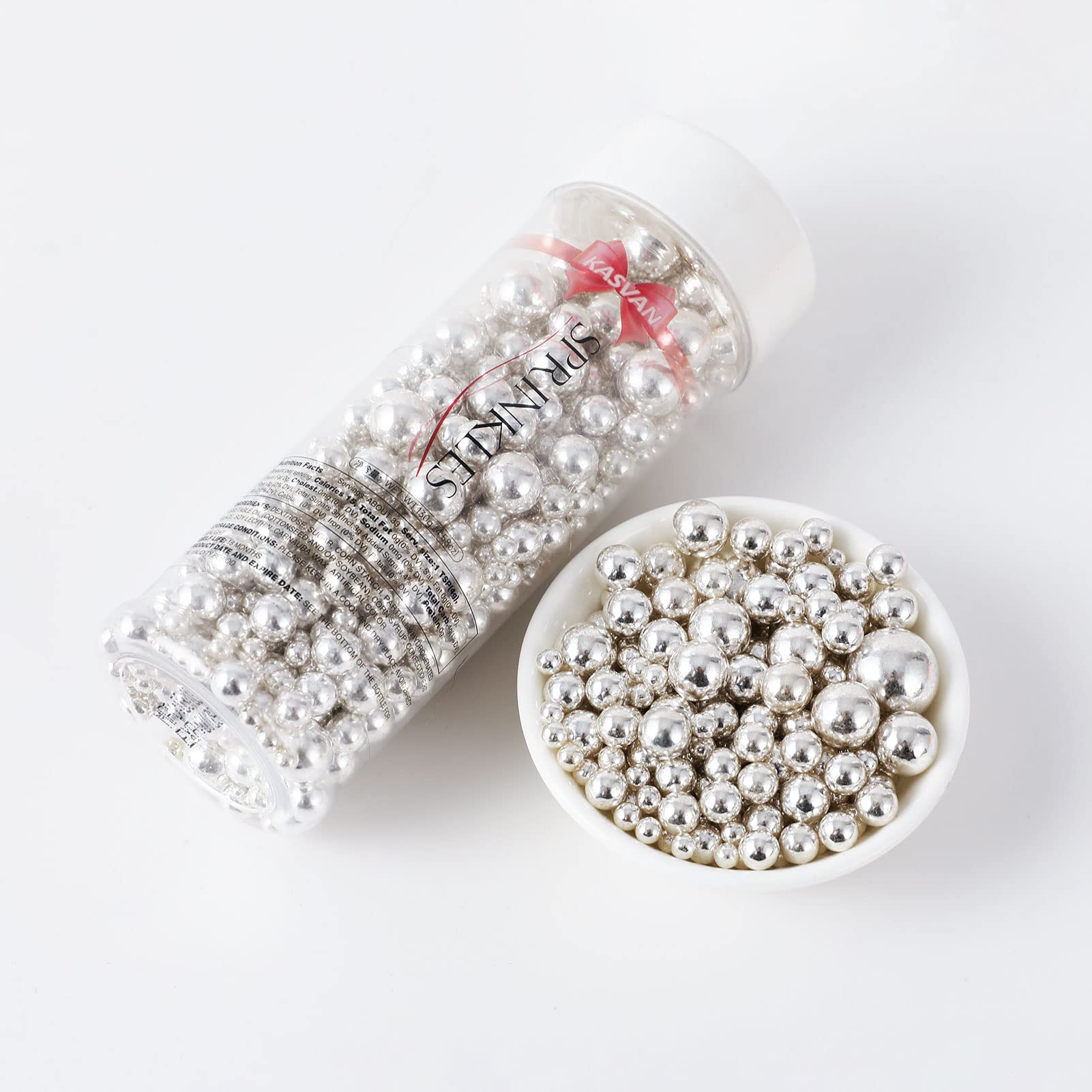 Kasvan Silver Pearl Sugar packaging showcasing the 130g bottle