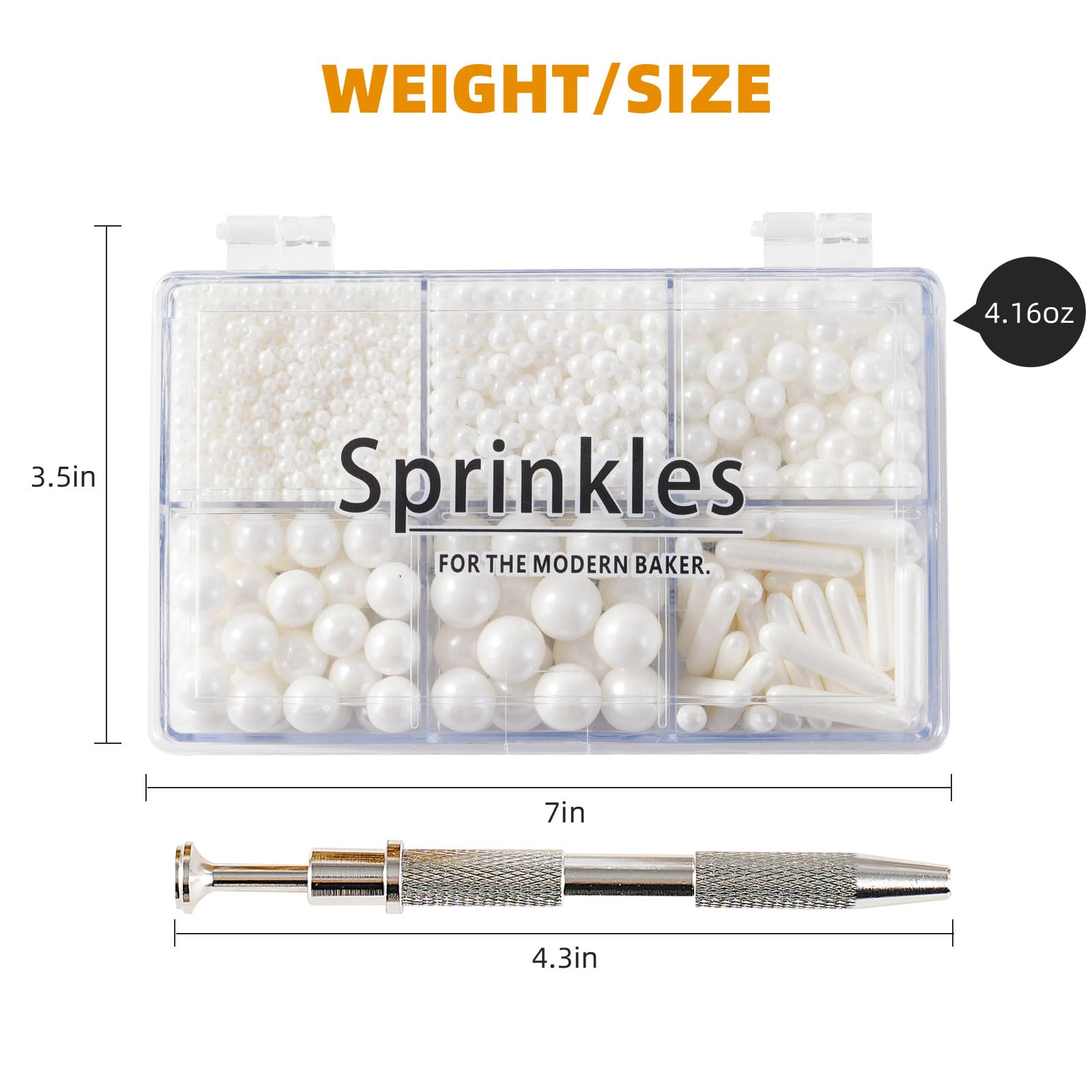 Kasvan sugar pearls cake decor for a refined finish