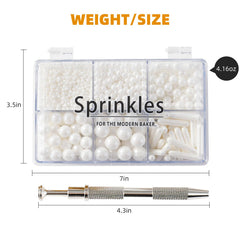 Kasvan sugar pearls cake decor for a refined finish