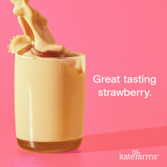 Close-up of ingredient label on Kate Farms shake bottle showing organic nutrition