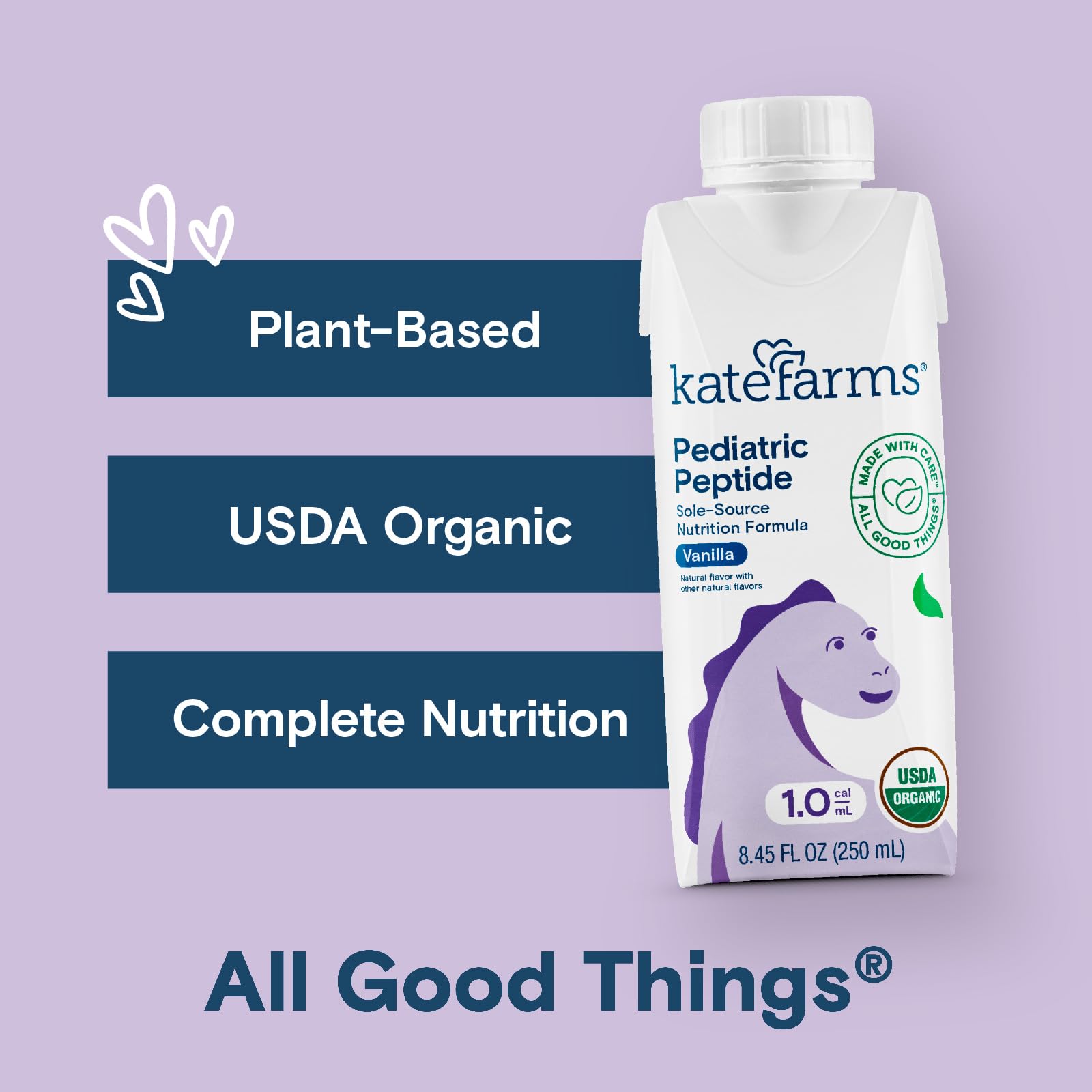 Kate Farms Vanilla ready-to-drink bottle for convenient daily intake