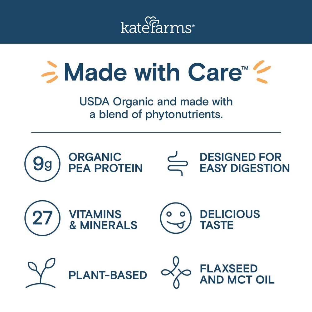 Kate Farms tube-feeding setup image suggesting versatile use for tube nutrition