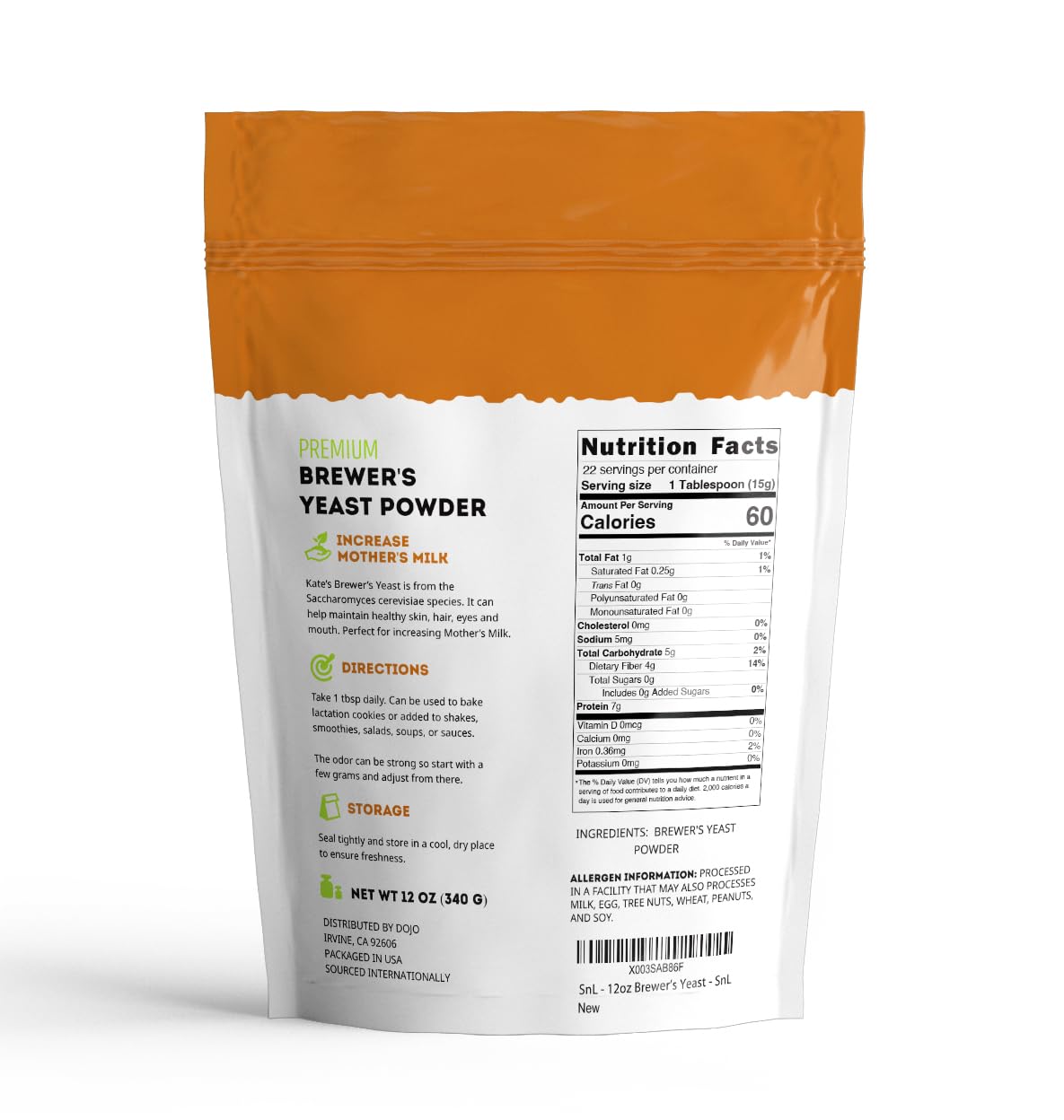 Kate Naturals Brewer's Yeast Powder used in baking for nutrient-rich snacks