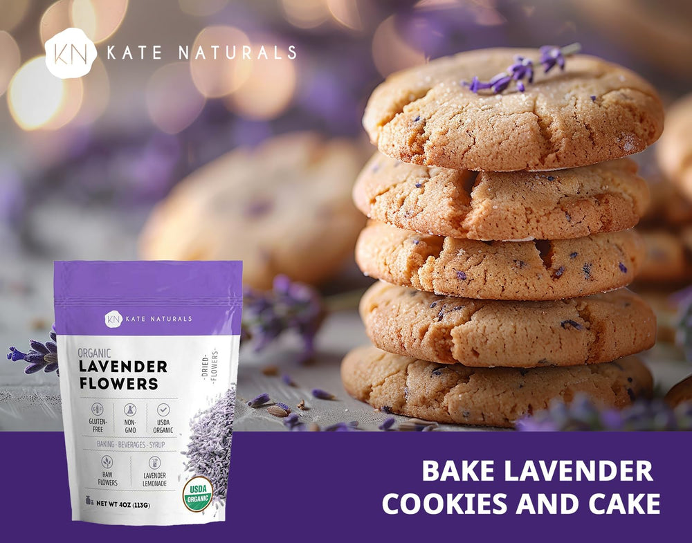 Kate Naturals organic lavender flowers; USDA organic buds great for wedding decor and centerpieces.