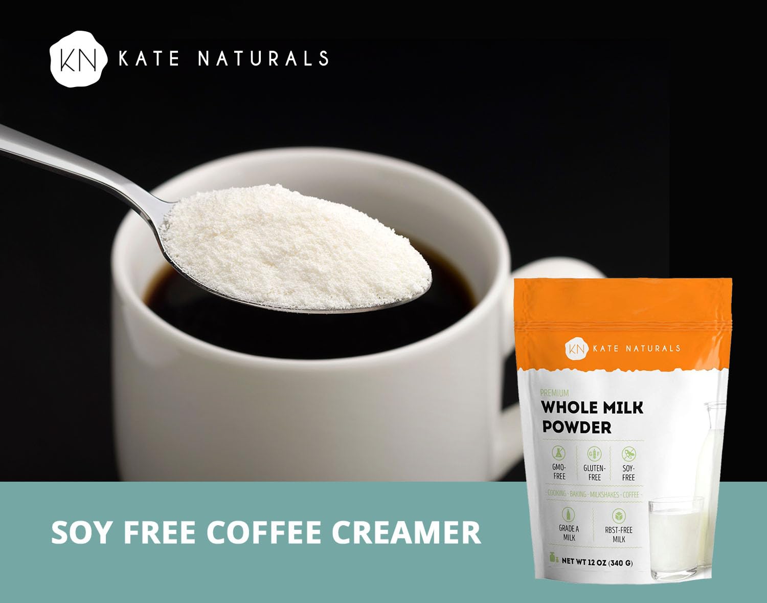 Kate Naturals RBST-free USA label signaling quality and origin