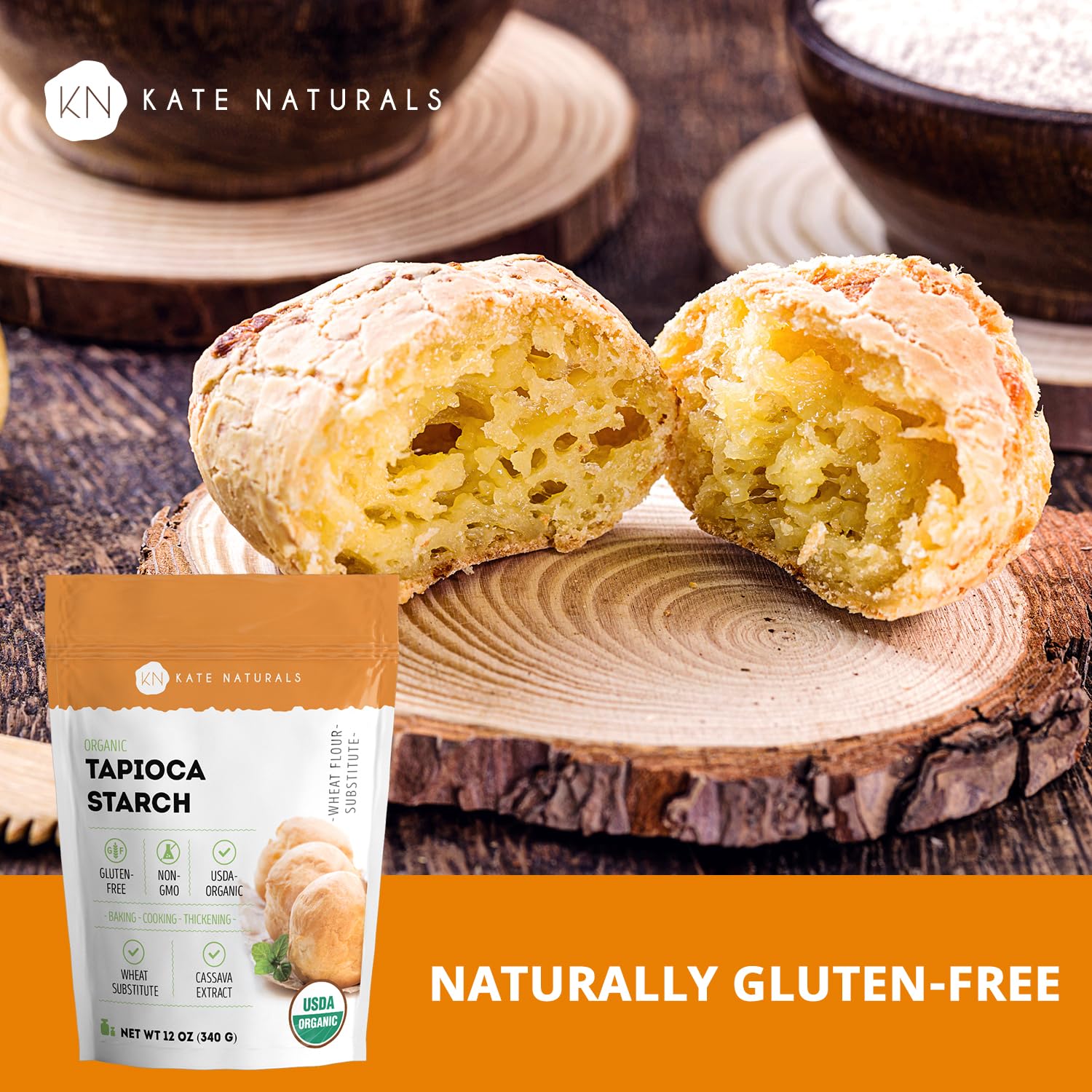 Kate Naturals tapioca starch boba pearls prep; supports chewy bubble tea textures.