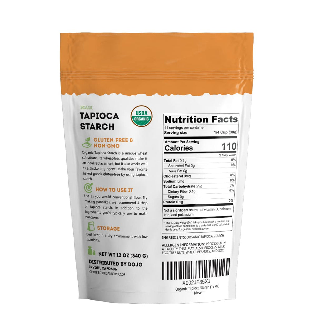 Kate Naturals tapioca starch dry powder; versatile thickener for soups, sauces, gravies.