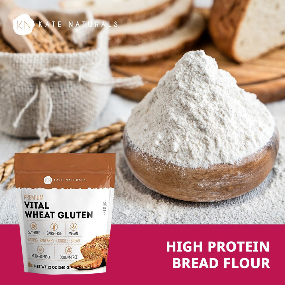 Keto-friendly baking with Kate Naturals Vital Wheat Gluten for low-carb recipes.