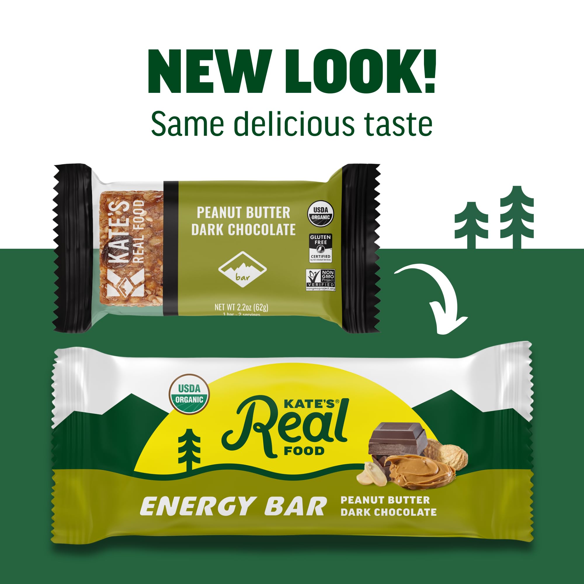 Kate's Real Food energy bar break shot showing satisfying bite