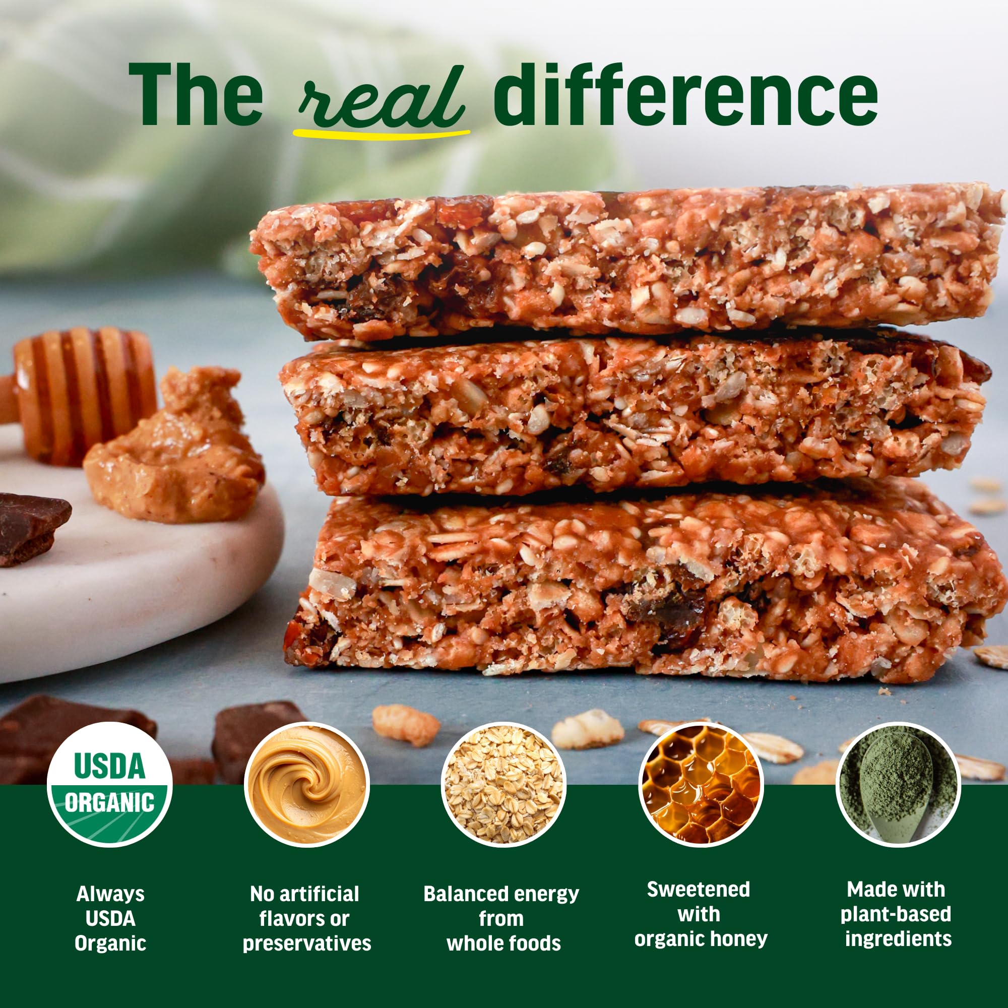 Kate's Real Food energy bar on hiking trail as outdoor fuel