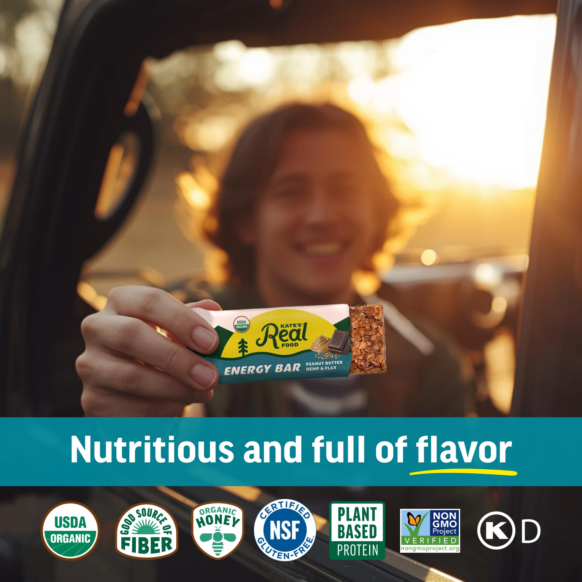 Convenient energy bar for hiking, workouts, or school lunches.
