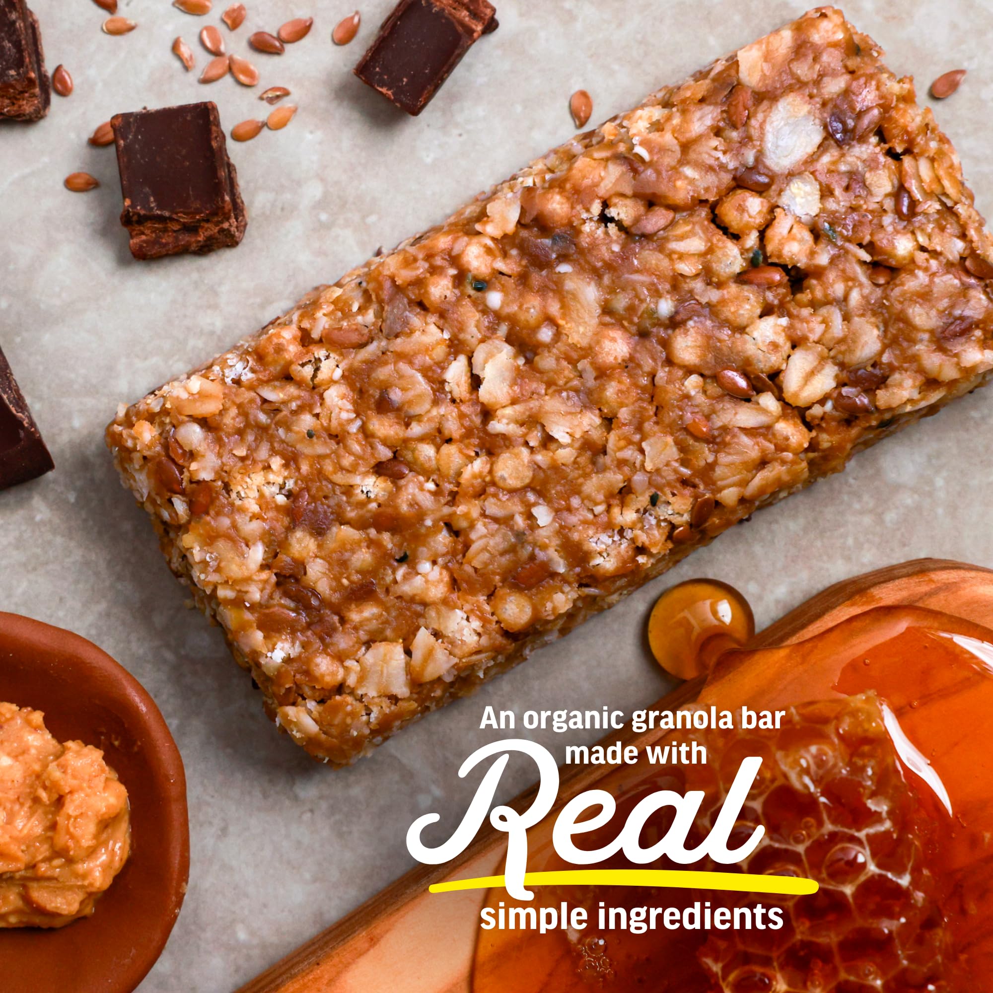 Organic ingredients and gluten-free oats support everyday snacking with clean taste.