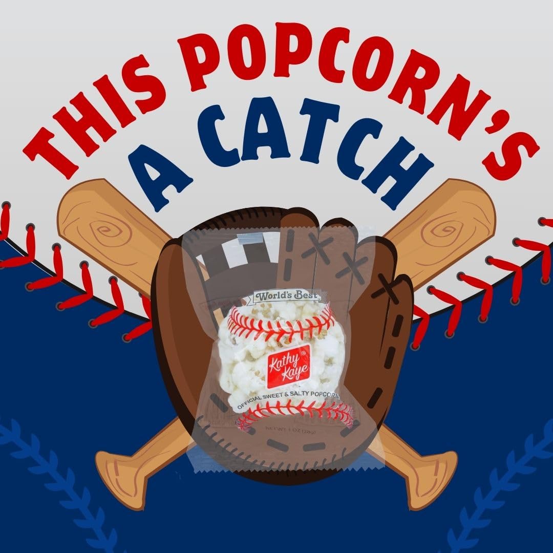 Kathy Kaye Baseball Popcorn Balls made in the USA with quality ingredients.