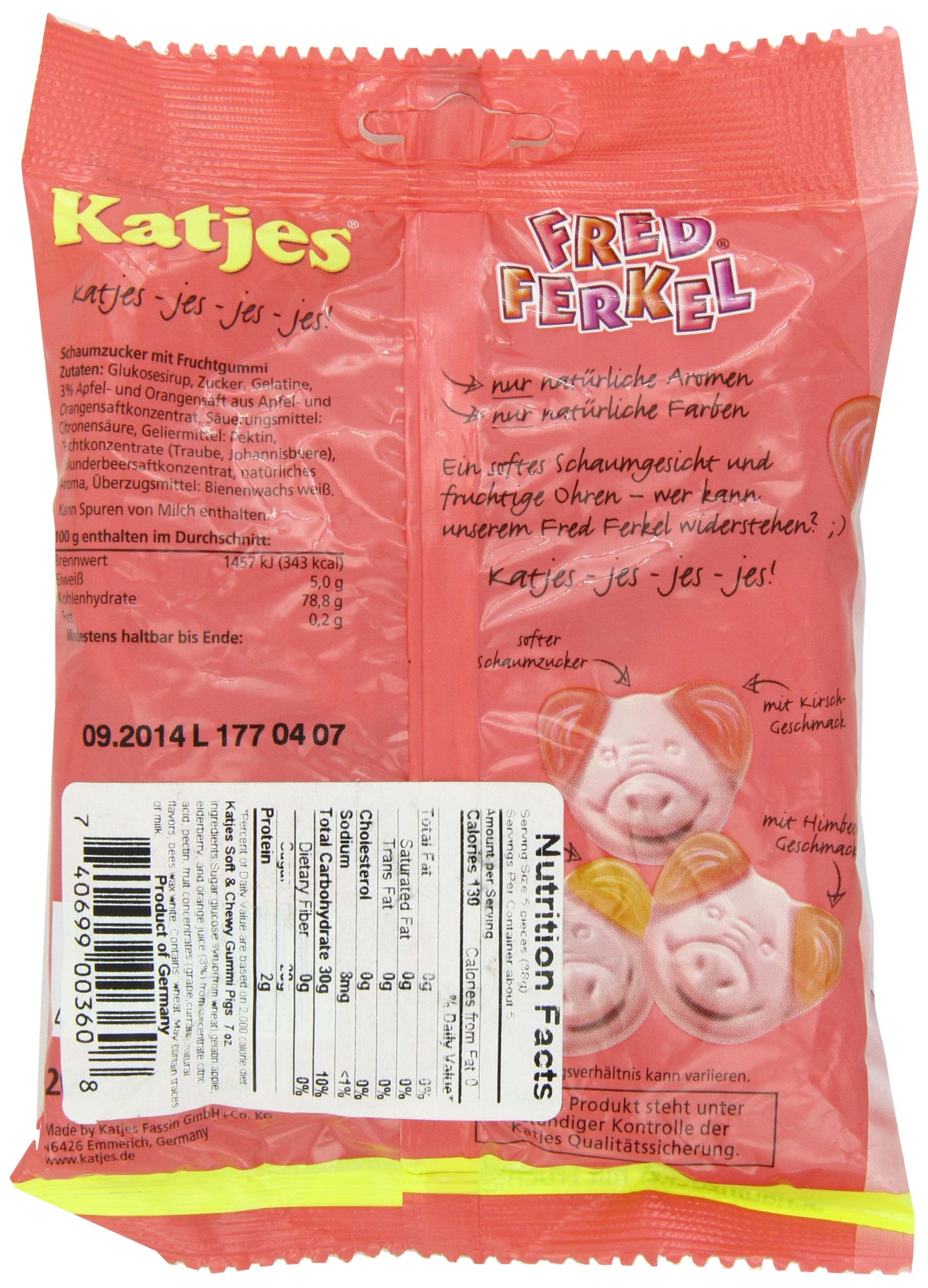 Katjes Fred Ferkel ready-to-share pink foam candy bite.