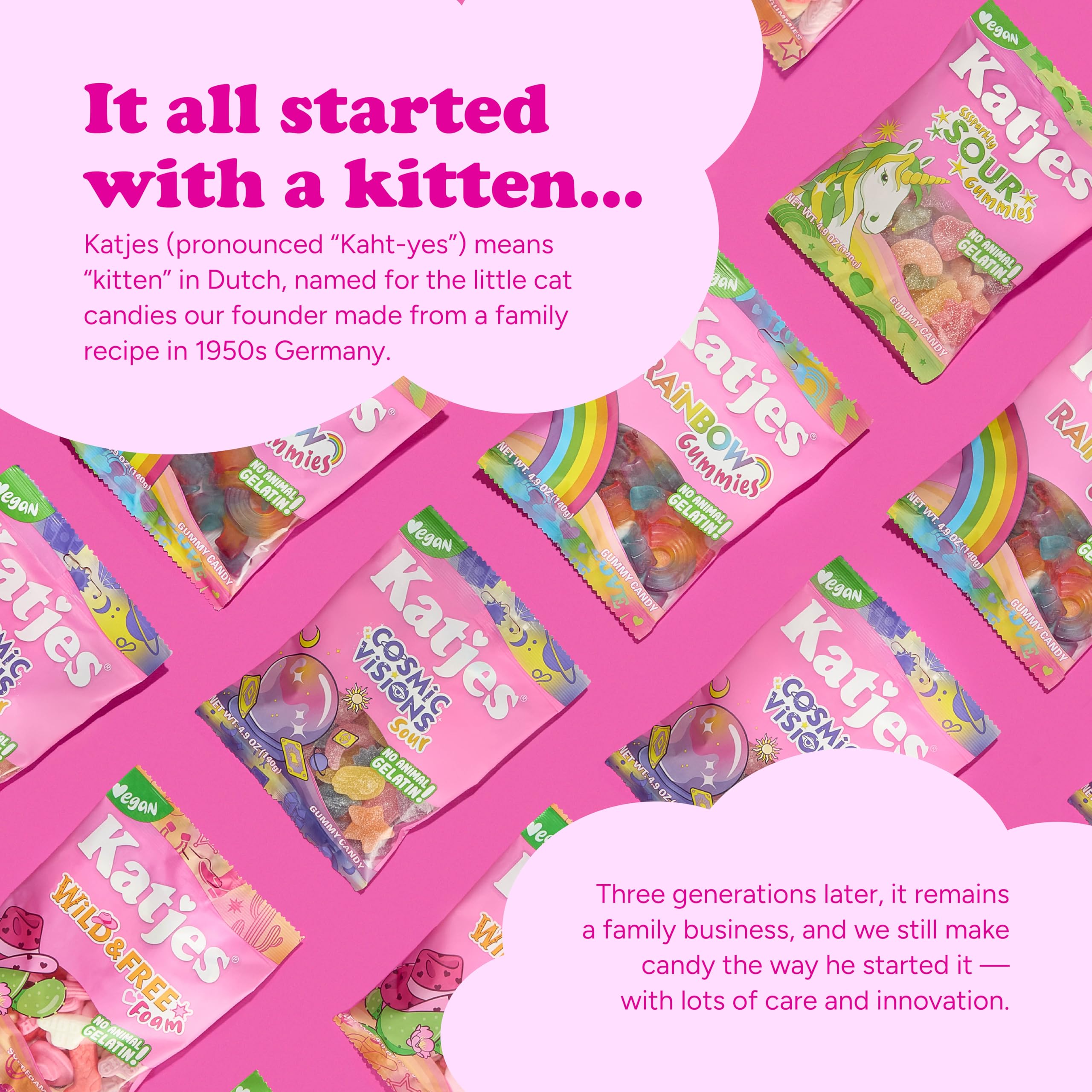 Katjes kids vegetarian snacks presented as a fun party treat
