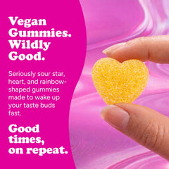 Katjes Vegan Sour Gummies stars image, colorful candy for family movie nights.