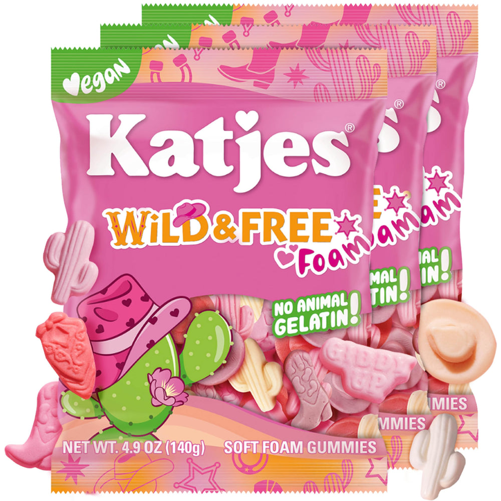 Katjes Wild & Free foam fruit gummy cowgirl hat shape for party snacking