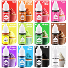 KATSPRO 12-color gel coloring black drops enhance chocolate ganache and dark frosting accents