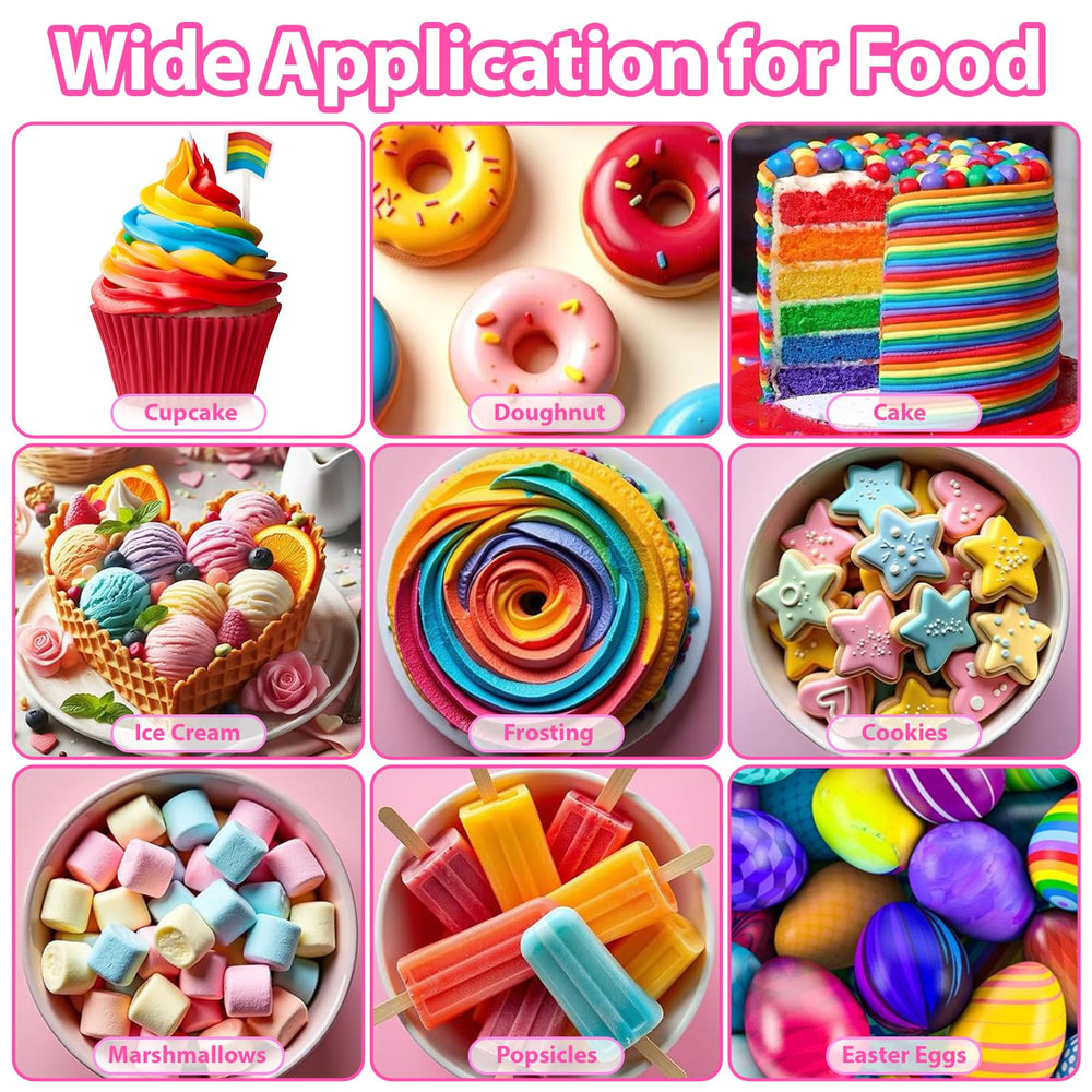 KATSPRO pink gel drops add soft rosy tones to cupcakes and cookies